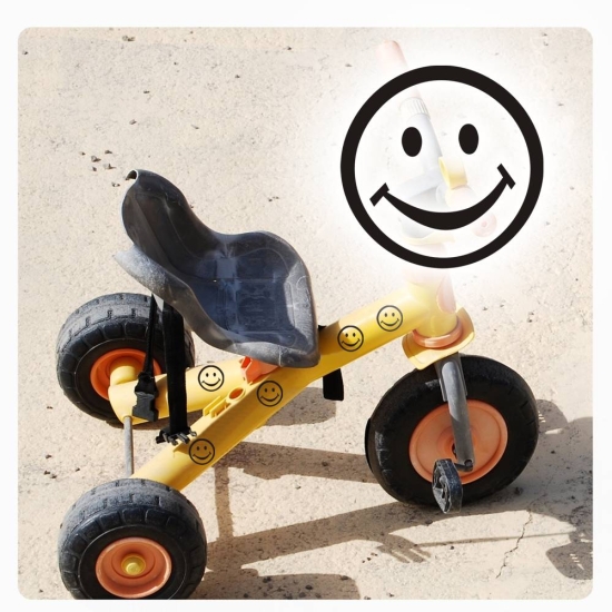 Smile Aufkleber Fahrradaufkleber Sticker Dreirad Roller F118