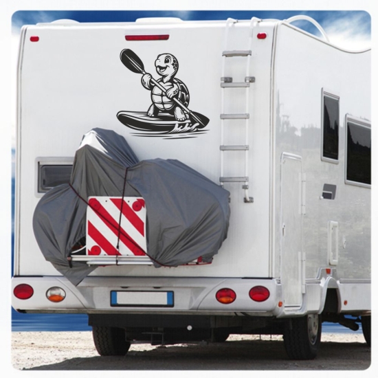 Stand-Up-Paddling Schildkröte Wohnmobil Aufkleber Wohnwagen Caravan Wohnwagen Sticker WoMo417