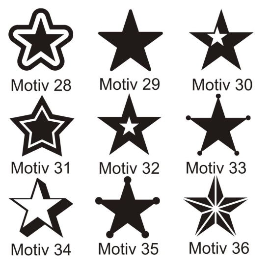 2er SET Sterne Aufkleber Autoaufkleber Sticker Auto Stern Stars