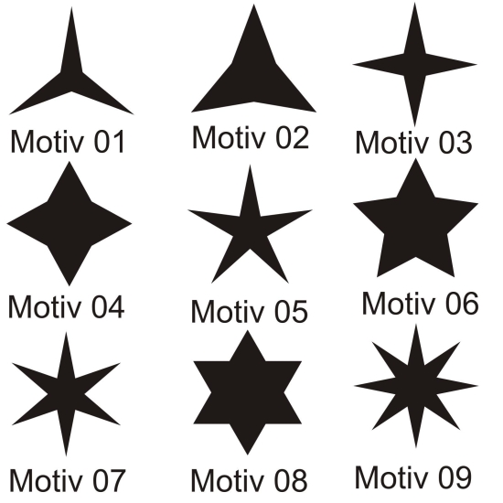 Stern Sterne Aufkleber Auto Autoaufkleber Sticker Stars Tattoo clickstick  A005