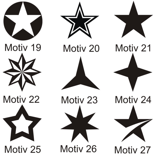 Stern Sterne Aufkleber Auto Autoaufkleber Sticker Stars Tattoo