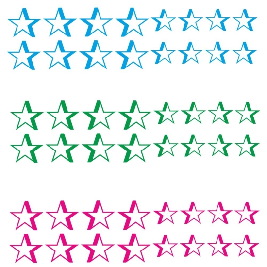 Fahrradaufkleber Sterne Stars Sticker Aufkleber SET F042