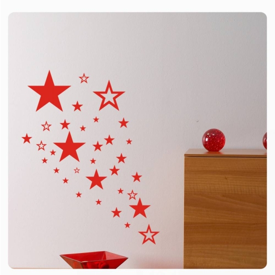 Sterne Stars SET Wandtattoo Wandaufkleber Sticker W004