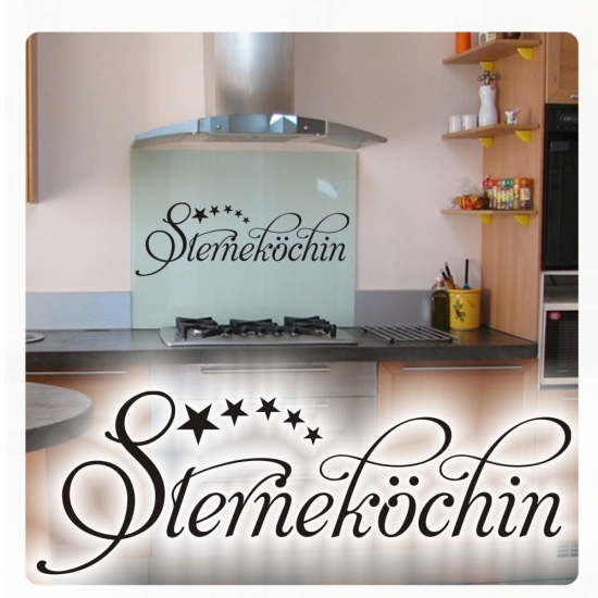 Sterneköchin Küche Wandtattoo Sterne Köchin Kochen W1741