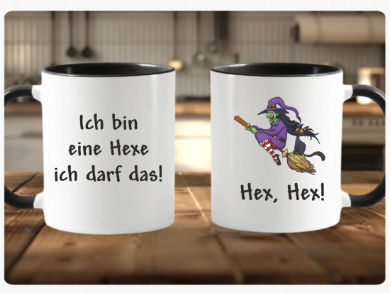 personalisierte Hexe Hexentasse Kaffeetasse Teetasse Kakaotasse Tasse TA001