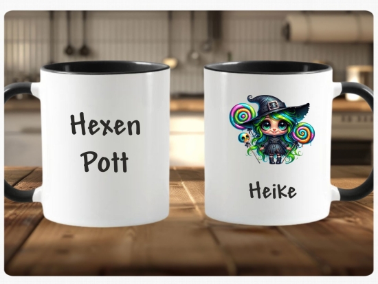 personalisierte Hexe Hexentasse Kaffeetasse Teetasse Kakaotasse Tasse TA003