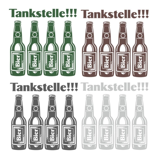 Tankstelle Bier Kühlschrankaufkleber Aufkleber Dekor Sticker Wandtattoo K006