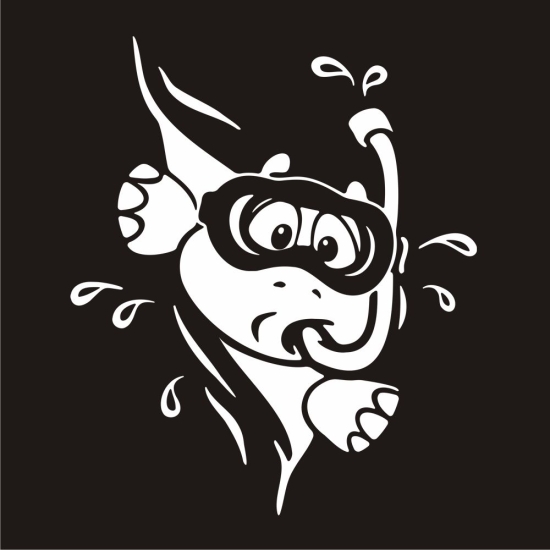 Schildkröte Taucher Wohnmobil Aufkleber Wohnwagen Sticker WoMo099