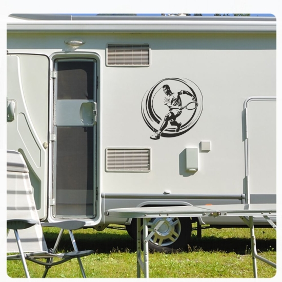 Tennis Wohnmobil Aufkleber Wohnwagen Caravan Wohnwagen Sticker WoMo427