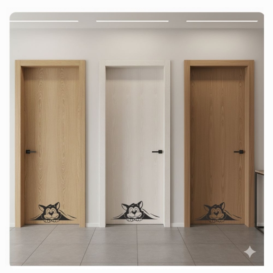 Türaufkleber Katze Kätzchen Wandaufkleber Tür Aufkleber T509