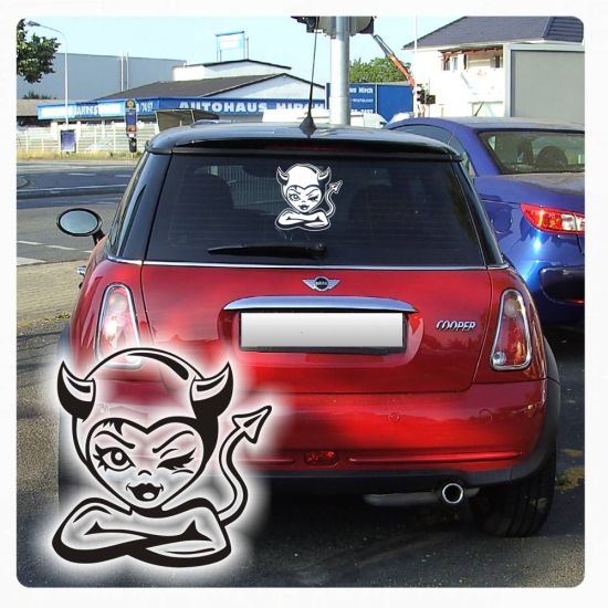Bad Girl Teufelchen Aufkleber Auto Sticker Gothic Böses Mädchen A159