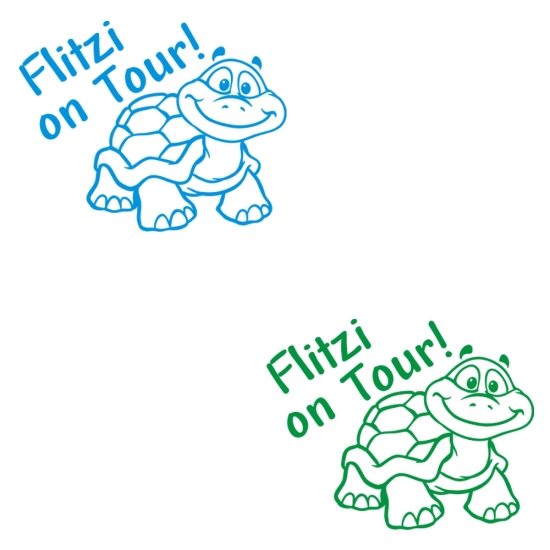 Name Text on Tour! Autoaufkleber Schildkröte Sticker Auto Aufkleber A1242