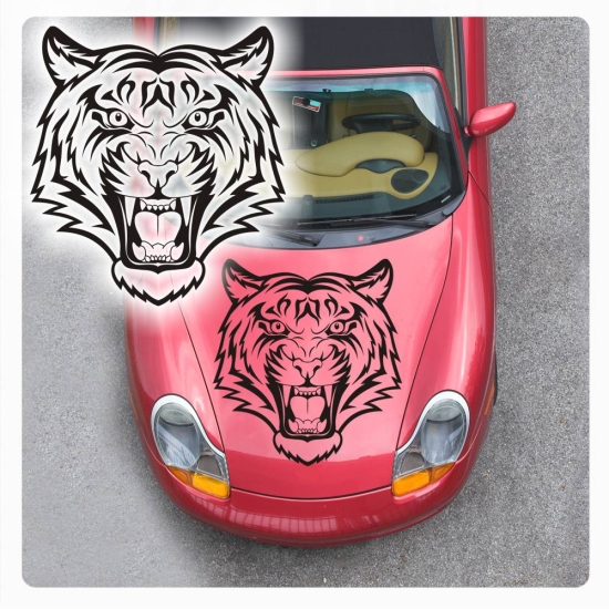 Tribal Tiger Motorhauben Auto Aufkleber Sticker A1090