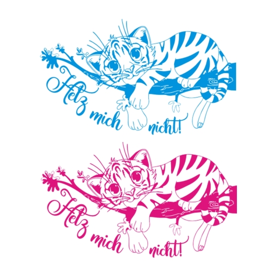 Wohnmobil Aufkleber Hetz mich nicht Tiger Tigerbaby WoMo116