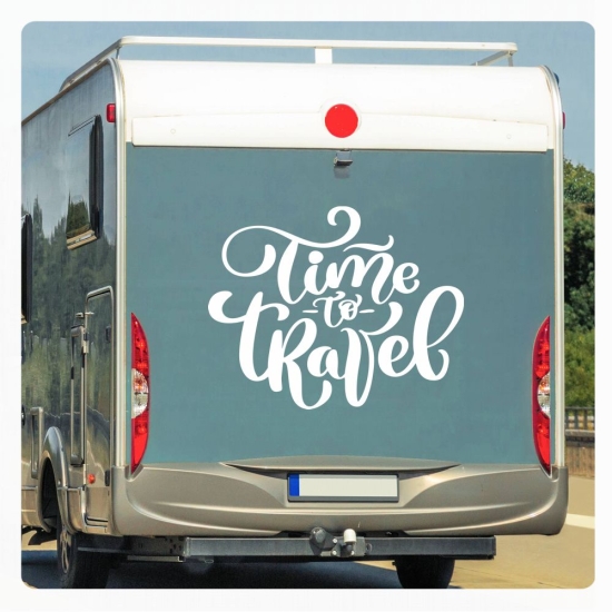 Time to Travel  Wohnmobil Aufkleber Wohnwagen Caravan Sticker WoMo432