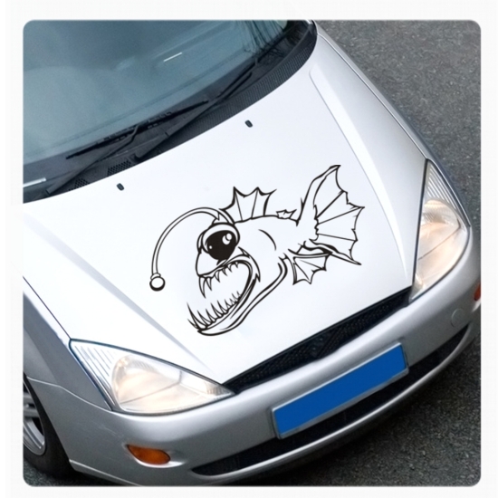 Tribal Fisch Anglerfisch Autoaufkleber Motorhauben Aufkleber A702