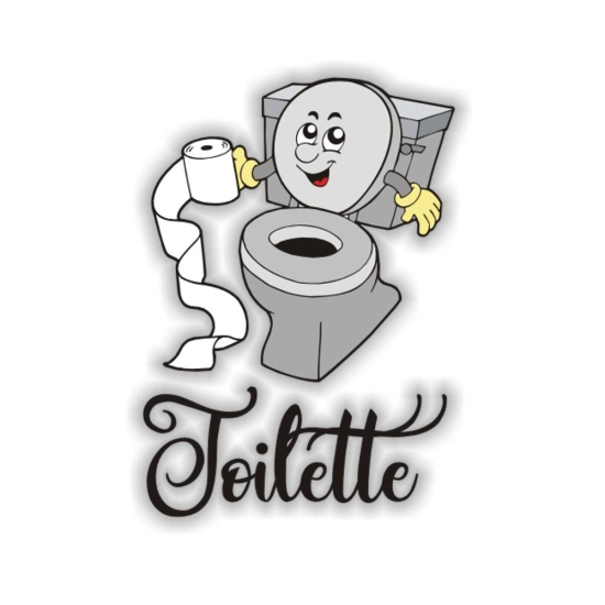 Digitaldruck Türaufkleber Türsticker Klopapier Toilette WC Türtattoo DT308