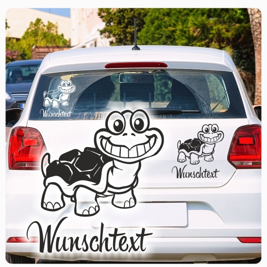 Autoaufkleber Turtle Schildkröte Wunschtext Aufkleber Sticker A1186