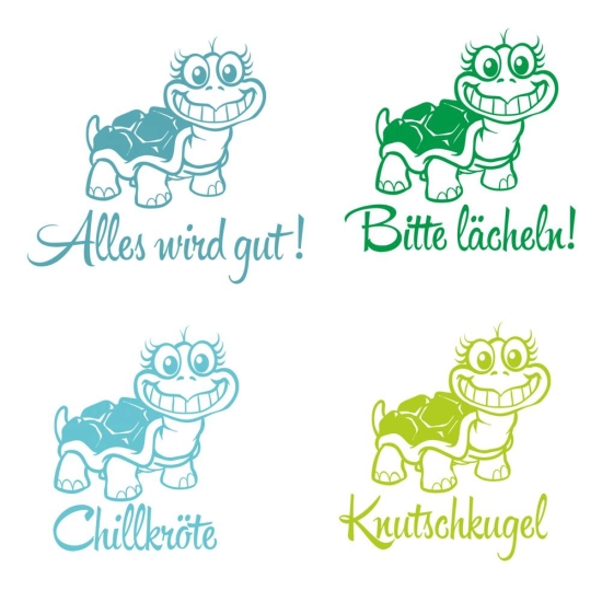 Autoaufkleber Turtle Schildkröte Wunschtext Aufkleber Sticker A1183