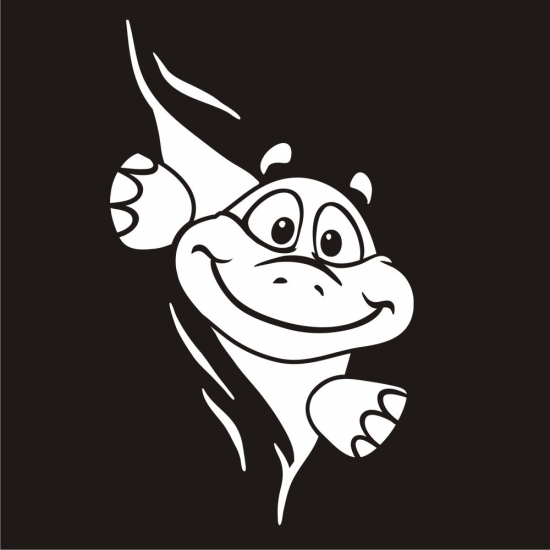 Schildkröte schaut raus Wohnmobil Aufkleber Wohnwagen Sticker WoMo253