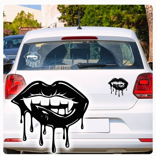 Vampir Lippen Blut Auto Aufkleber Autoaufkleber Sticker Aufkleber A964