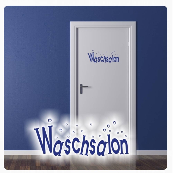Wandtattoo Türaufkleber Waschsalon Badezimmer WC Bad T012