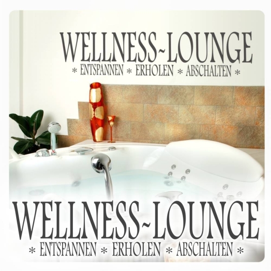 Wandtattoo Wellness Lounge Oase Wandaufkleber Bad WC Badezimmer W673