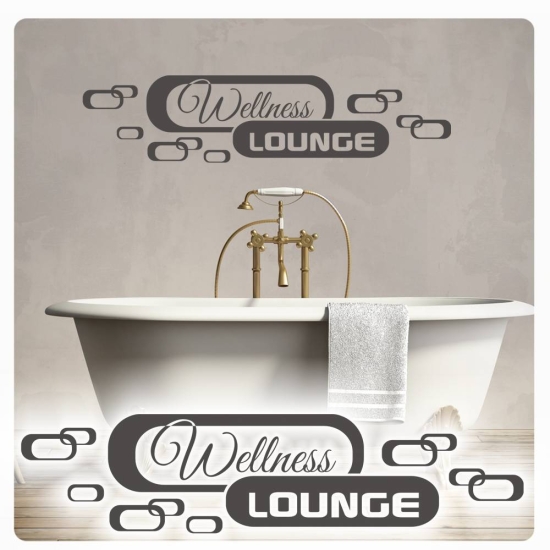 Wandtattoo Wellness Lounge Wandaufkleber Bad WC Badezimmer W1814