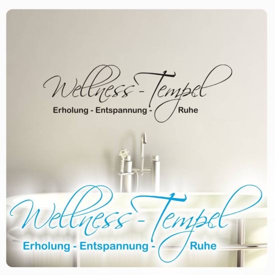 Wandtattoo Wellness Tempel Wandaufkleber Bad Lounge Badezimmer Retro W908