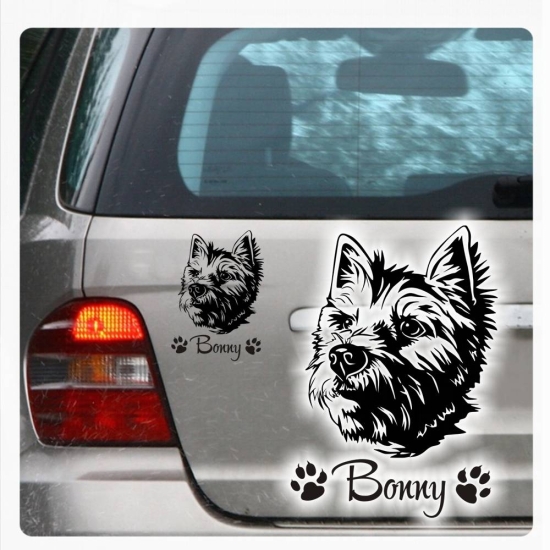West Highland Terrier Autoaufkleber Auto Aufkleber Sticker Hund Pfoten A4191