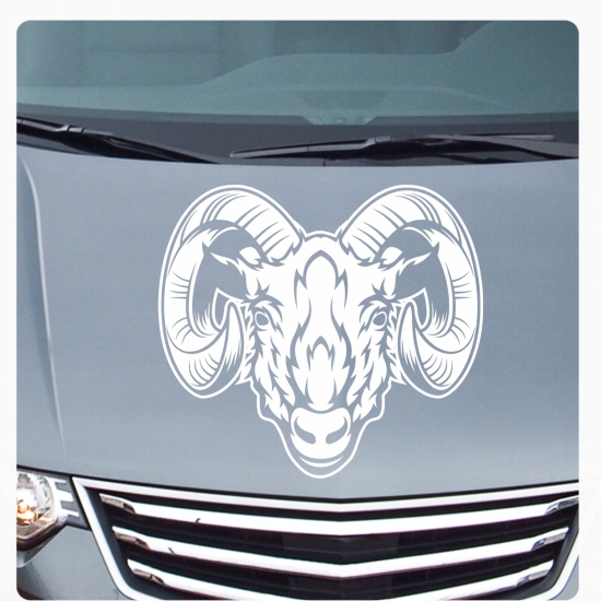 Preview: Widder Ram Autoaufkleber Auto Aufkleber Motorhaube Jagd clickstick A631