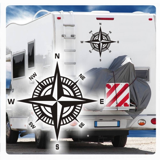 Kompass Rose Wohnmobil Aufkleber Wohnwagen Sticker WoMo045