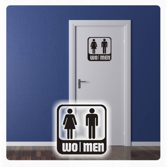 Toilette WC Wandtattoo Türaufkleber Badezimmer Tür T005