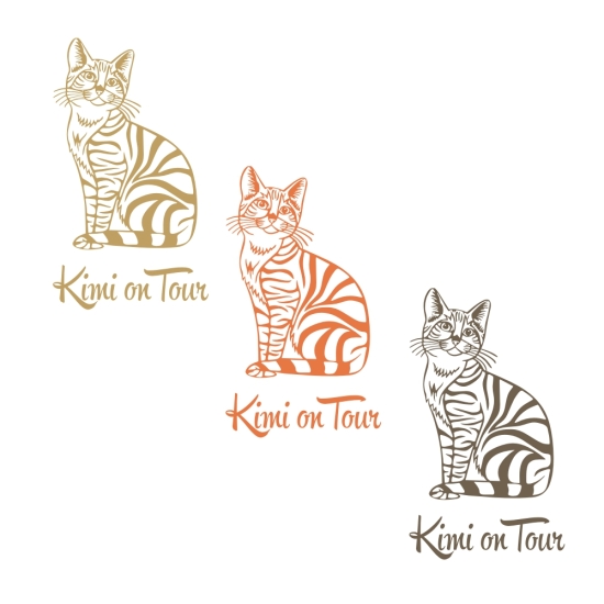Katze Name on Tour Wohnmobil Aufkleber Wohnwagen Sticker WoMO WoMo006
