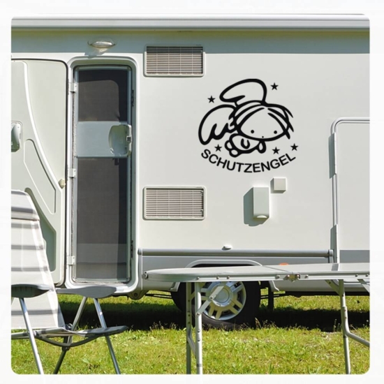 Wohnmobil Aufkleber Schutzengel Engel WoMo Caravan Aufkleber Sticker WoMo154