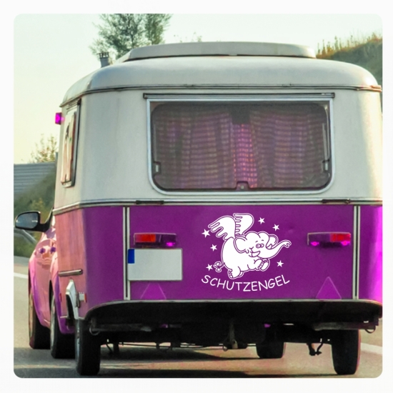 Wohnmobil Aufkleber Schutzengel Elefant Engel WoMo Caravan Aufkleber Sticker WoMo152