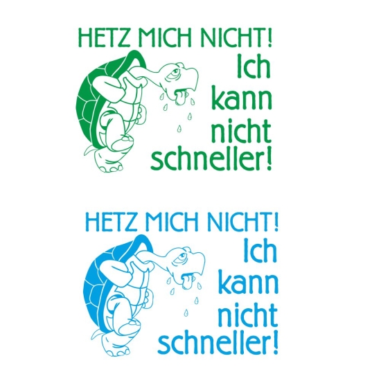 Wohnmobil Aufkleber Schildkröte Turtle Hetz mich nicht! Ich kann nicht schneller Caravan WoMo467