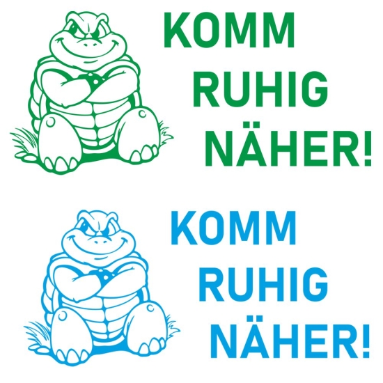 Wohnmobil Wohnwagen Caravan Aufkleber Sticker Komm ruhig näher! Lustig Schildkröte WoMo488