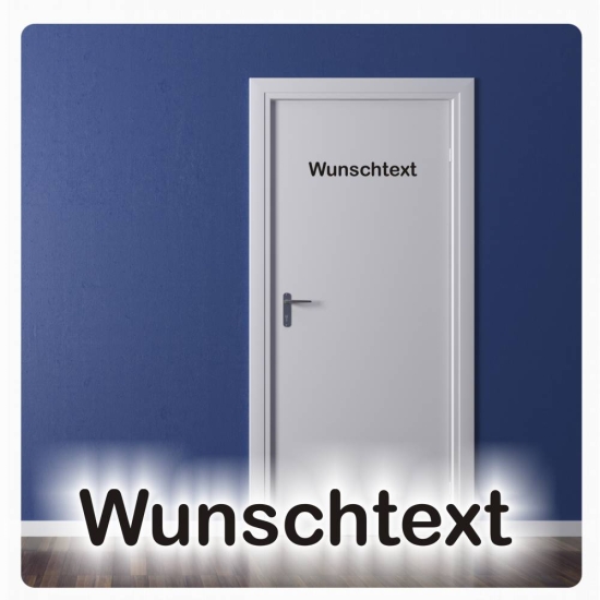 Wunschtext Name Türaufkleber Wandtattoo Praxis Büro T510