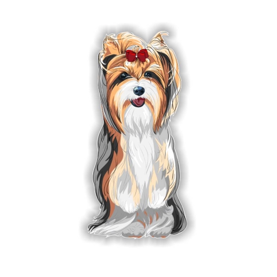 Digitaldruck Auto Aufkleber Yorkshire Terrier Yorkie Hundeaufkleber Sticker DA300