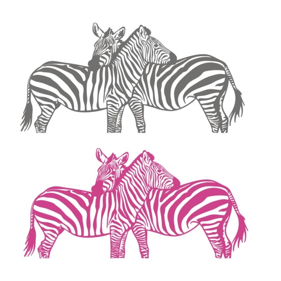 Wandtattoo Zebra Zebras Wandaufkleber Afrika Wildlife W4002