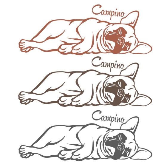 Französische Bulldogge Türaufkleber Wandtattoo Aufkleber Sticker Wunschname T577