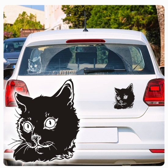 schwarze Katze Kitty Autoaufkleber Auto Aufkleber Sticker A745