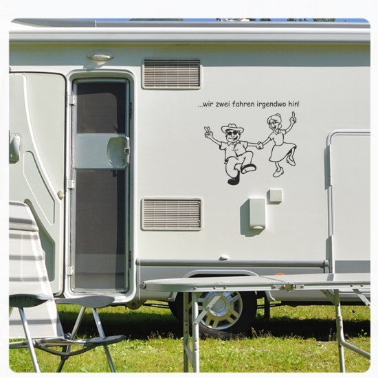 Wir sind in Rente - Wir müssen gar nix! Caravan Aufkleber Wohnwagen Wohnmobil Sticker WoMo505