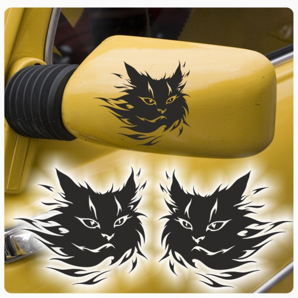Auto Aufkleber Puma Katze Flames Autoaufkleber Sticker clickstick A621