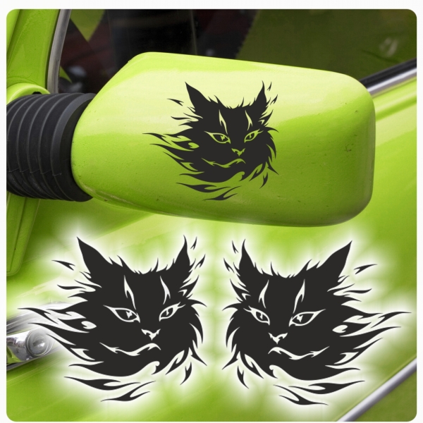Auto Aufkleber Puma Katze Flames Autoaufkleber Sticker clickstick A621