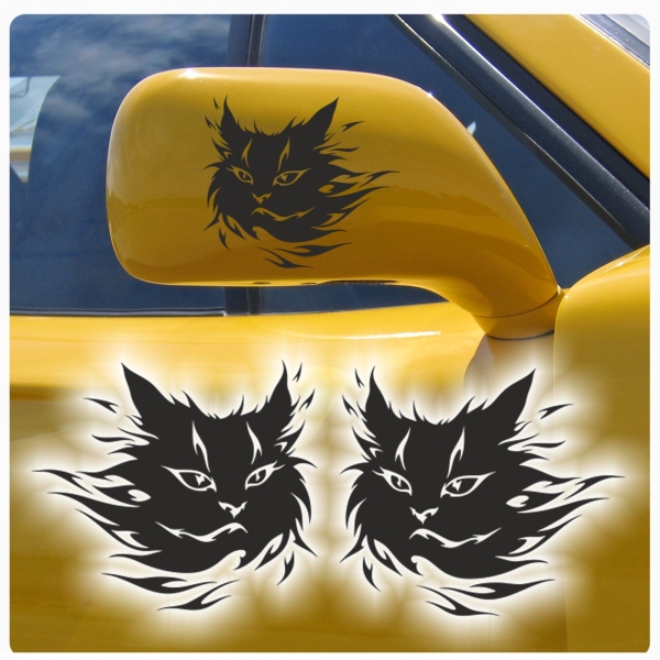 Auto Aufkleber Puma Katze Flames Autoaufkleber Sticker clickstick A621