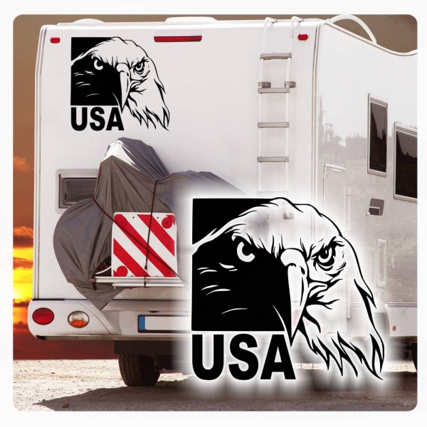 Adler Weißkopfseeadler USA Wohnmobil Aufkleber Wohnwagen Sticker WoMo083