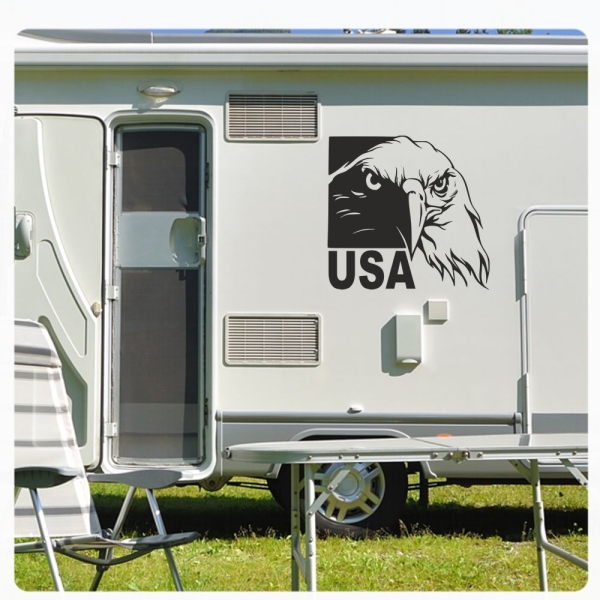 Adler Weißkopfseeadler USA Wohnmobil Aufkleber Wohnwagen Sticker WoMo083