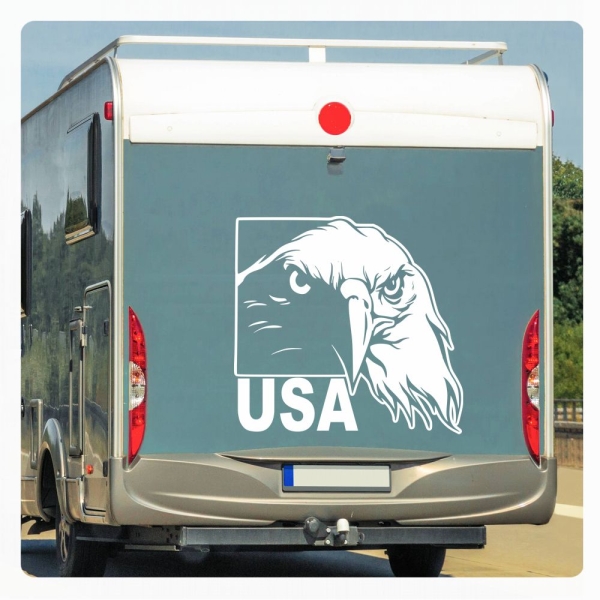 Adler Weißkopfseeadler USA Wohnmobil Aufkleber Wohnwagen Sticker WoMo083